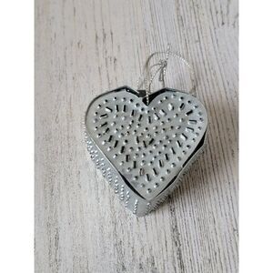 Spiked mini metal heart ornament Xmas decor